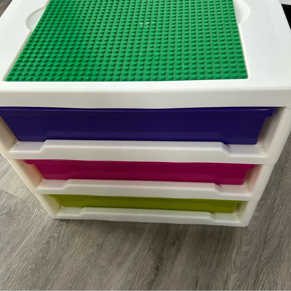 Lego Girls Iris Organizer Storage Container 3 Drawer Bin Friends Colors - Picture 4 of 9